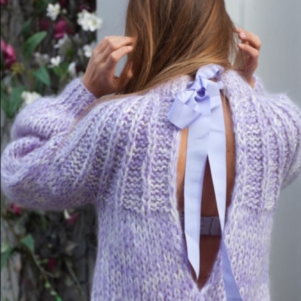NWT Ganni Juilliard Mohair Sweater in Purple Lilac